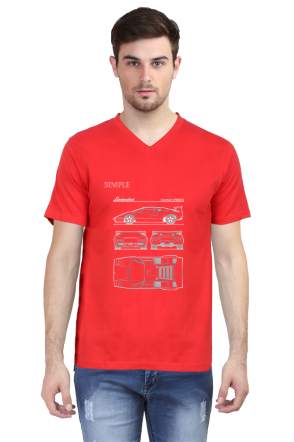 Simple - Men’s V-Neck Lambo Specs Tee