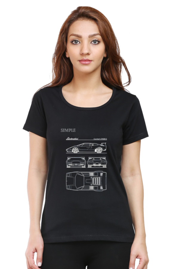 Simple - Women’s Lambo Specs Crew Tee - Image 4