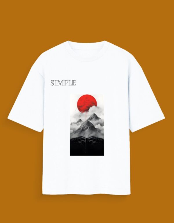 Mountains Oversized Standard T-Shirt - Image 4